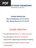 Cs8494 Software Engineering: Course Instructor Mrs.A.Tamizharasi, AP/CSE, RMDEC Mrs. Remya Rose S, AP/CSE, RMDEC