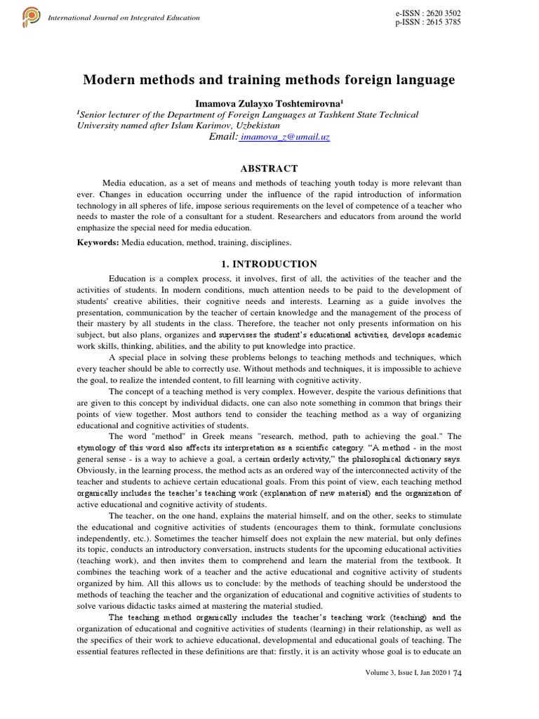 Modern Language Teaching Methods | PDF | Teaching Method | Teachers
