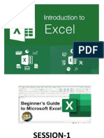 Excel Session 1