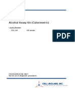 Alcohol Assay Kit (Colorimetric) : Product Manual