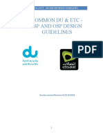 Common DU & ETC Guidelines for ISP and OSP Design
