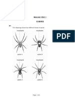 Name: Class: Biology Test 1 10 Marks Q1.: The Drawings Show Four Different Kinds of Spider