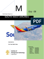 South West Airlines: Final Project Report On