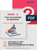 Paper - 8: Cost Accounting Bit Questions
