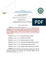 Road Safety Ordinance Template