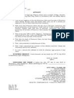 Affidavit of RUEL M. CALBO