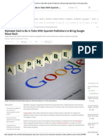 Alphabet Said To Be in Talks With Spanish Publishers To Bring Google News Back - Technology News