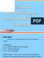 Principles of Teaching Mother Tongue