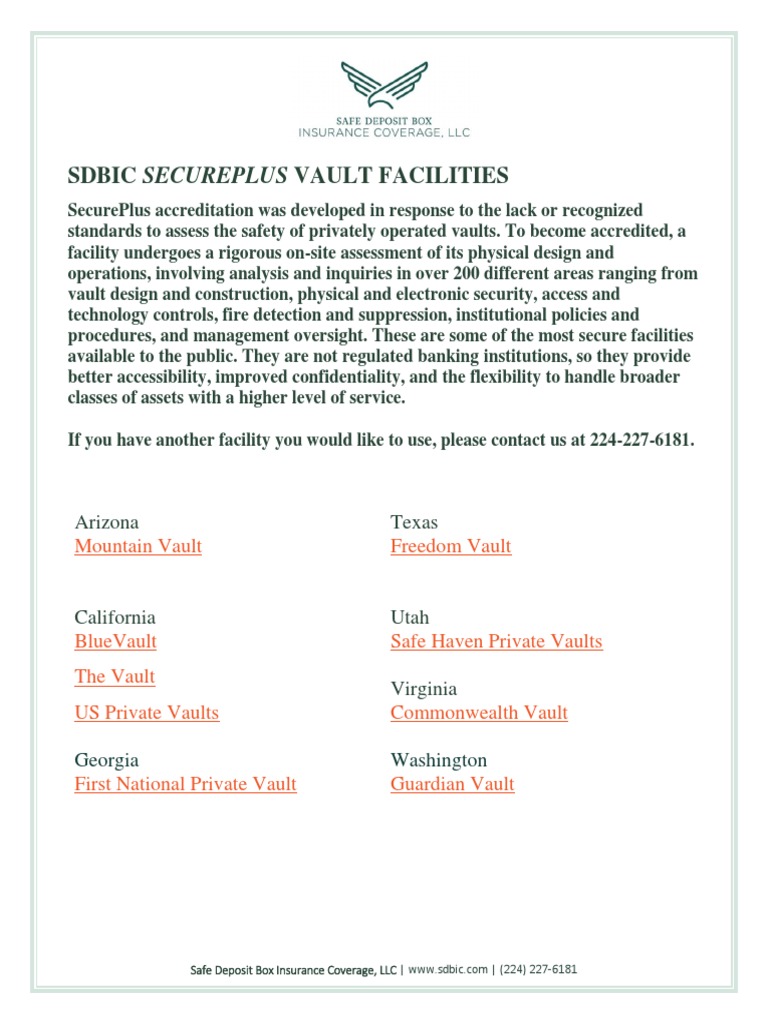 Insured Vault Storage for Crypto Wallets | PDF