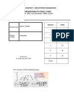 (2020-2021 Fall Semester FINAL Exam) : Introduction To Fuzzy Logic