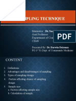 Sampling Technique: Mentortor: Dr. Sachin Pandey Asst - Professor Department of Community Medicine Cims