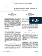 The Application of A Scheme of Digital Signature in Electronic Government