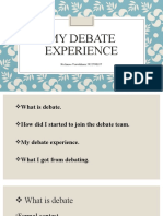 My Debate Experience: Nicharee Visvabhorn 5922790357