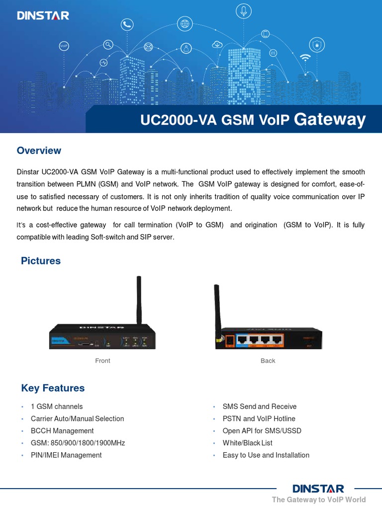 Dinstar UC2000-VA VoIP Gateway Review | PDF | Voice Over Ip | Session ...