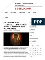 "IL SIGNIFICATO TEOLOGICO DELL'ICONA" PARLA IL METROPOLITA HILARION (2) - I Sentieri Dell'icona