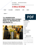 "IL SIGNIFICATO TEOLOGICO DELL'ICONA" PARLA IL METROPOLITA HILARION (3) - I Sentieri Dell'icona