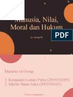 Manusia, Nilai, Moral Dan Hukum