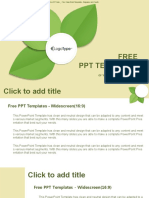 Green Leaf Abstract PowerPoint Templates Widescreen