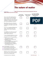 Chapter 2 The Nature of Matter: Revision Checklist