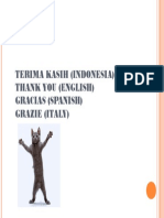 Terima Kasih (Indonesia) Thank You (English) Gracias (Spanish) Grazie (Italy)