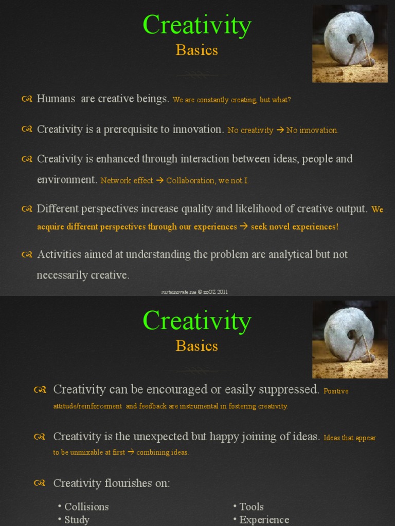 Basics: No Creativity No Innovation | PDF | Creativity | Innovation
