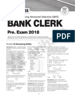 IBPS Bank Clerk Pre Exam