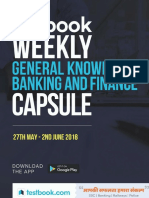 Weekly General Knowledge Banking and Finance Capsule 27th May to 2nd June 2018