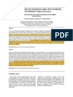 Discoloration of Tooth Enamel Due To Betel LEAF EXTRACT (Piper Betle Linn)