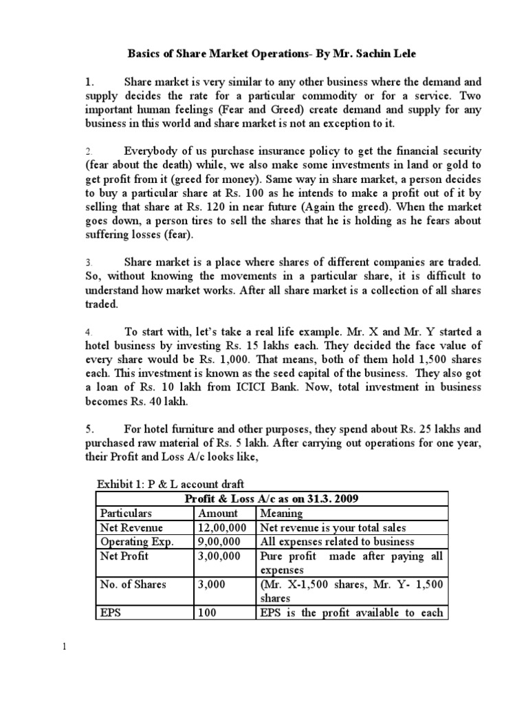 Basics of Share Market Operations | PDF | Stocks | Initial Public Offering