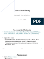 Information Theory: Lecture 0: Course Outline Dr. E. T. Tchao