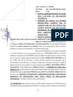 Solicita Reprogramar Diligencia de Declaración Testimonial-Otross