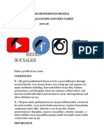 Redes Sociales: Ingles-Professions Profile Juan Alejandro Sanchez Gomez 1102-36