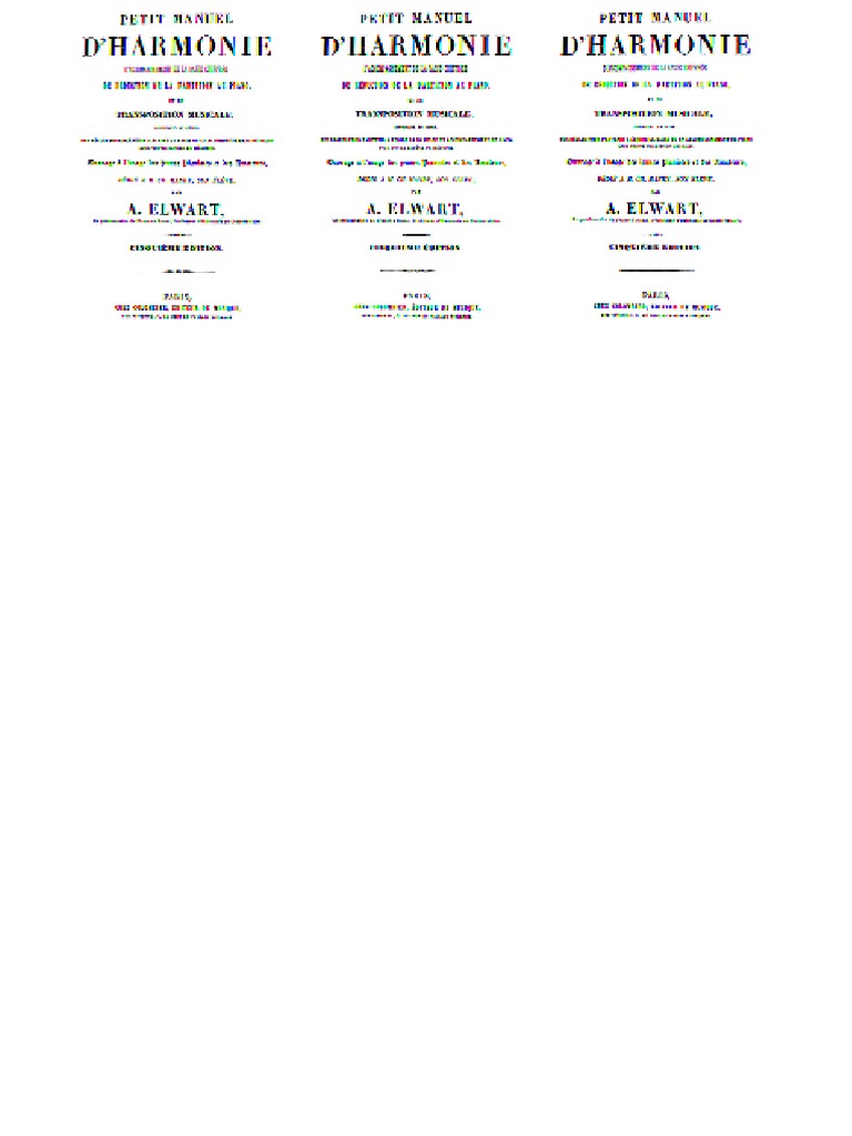 Petit Manuel D'harmonie Des Cadences Harmoniques | PDF | Accord ...