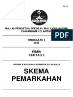 Kelantan - Skema Kimia K2 Trial SPM 2020