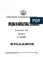 DOTE Agricultural Technology Diploma Curriculum