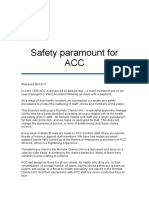 Safety Paramount For ACC