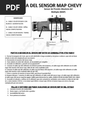 Sensor de Presión Absoluta Del (MAP) A B C: Significado | PDF | Bienes manufacturados | Informática y tecnología de la información