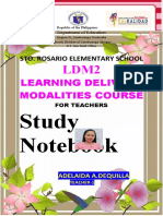 Learning Delivery Modalities Course: Study Notebook