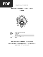 Process Modeling & Simulation (CH-401) : Practical Workbook