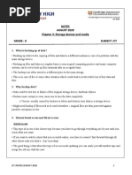 Notes AUGUST 2020 Chapter 3: Storage Devices and Media Grade: 8 Subject: Ict