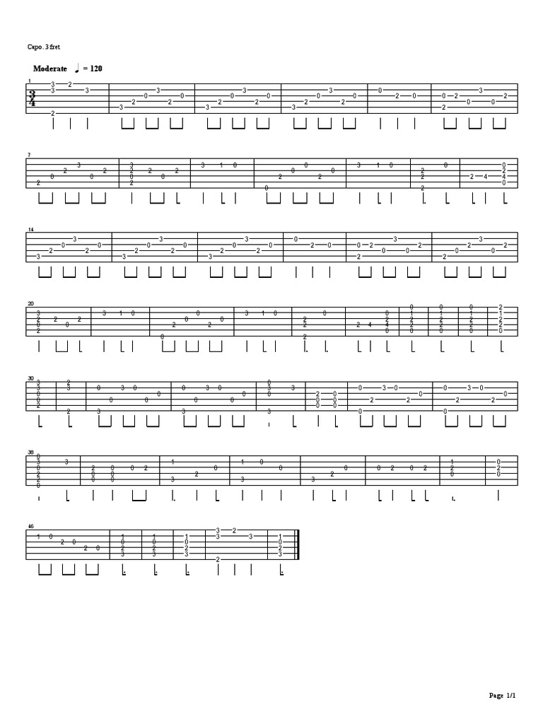 TAB A Thousand Years Ítalo Bruno Fingerstyle PDF