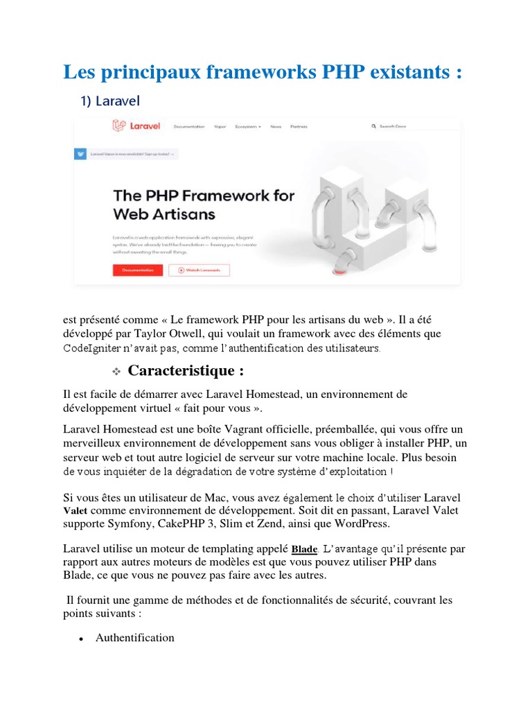 Meilleurs frameworks PHP en 2024 | PDF | WordPress | PHP