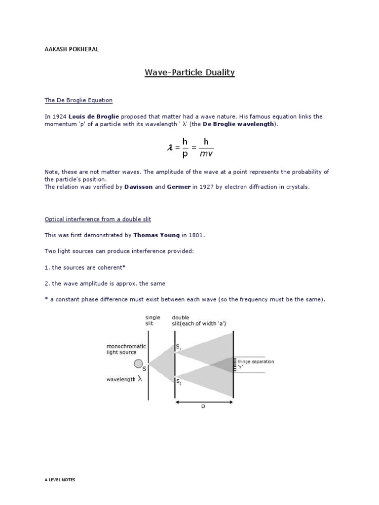 Wave Particle Duality | PDF