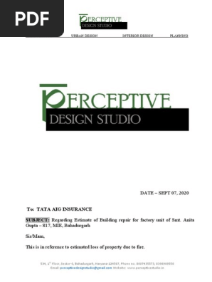 Estimate of Building Repair