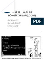 C Dili Tekrarli Yapilar