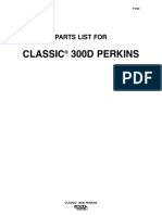 Classic 300D Perkins: Parts List For