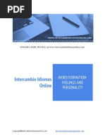 Intercambio Idiomas Online: Word Formation: Feelings and Personality