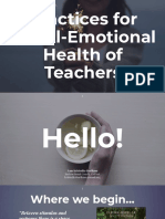 Resilience Practices For The Social-Emotional Health of Teachers
