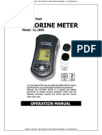 Medidor de Cloro Libre y Total Clorimetro CL 2006 Lutron Manual Ingles