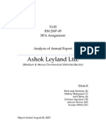 Ashok Leyland LTD.: Xlri BM 2007 09 BFA Assignment